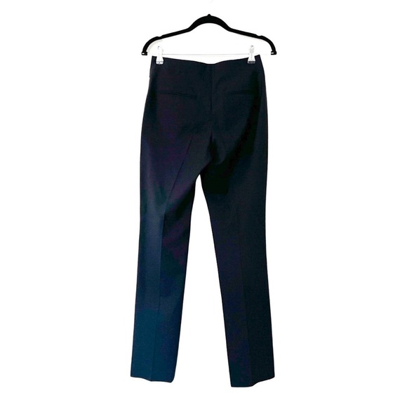 THEORY Jarrett Pants Wool Blend Stretch Black Tapered Leg Button Tab Waist Sz 2 - Picture 2 of 7